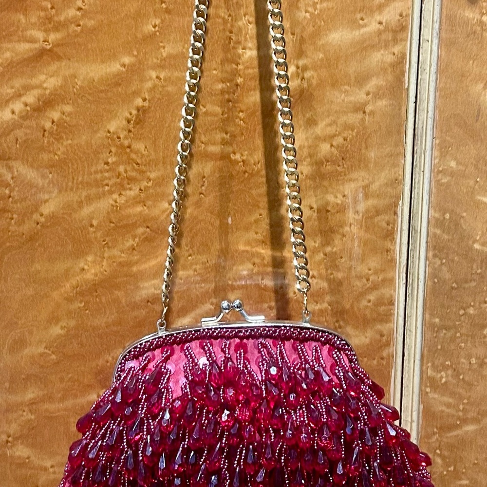 Lily Scott bags Glamorous Ruby Beaded Clutch